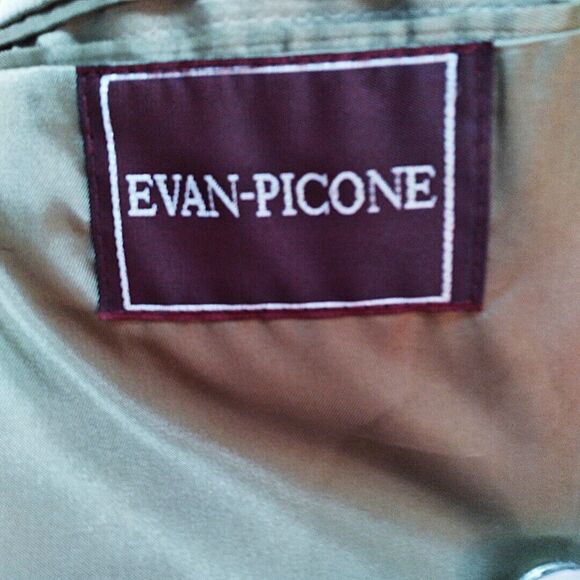 VTG Evan Picone Pure Wool Brown Signature Herringbone Tweed Blazer Sportscoat 40 - Picture 2 of 14